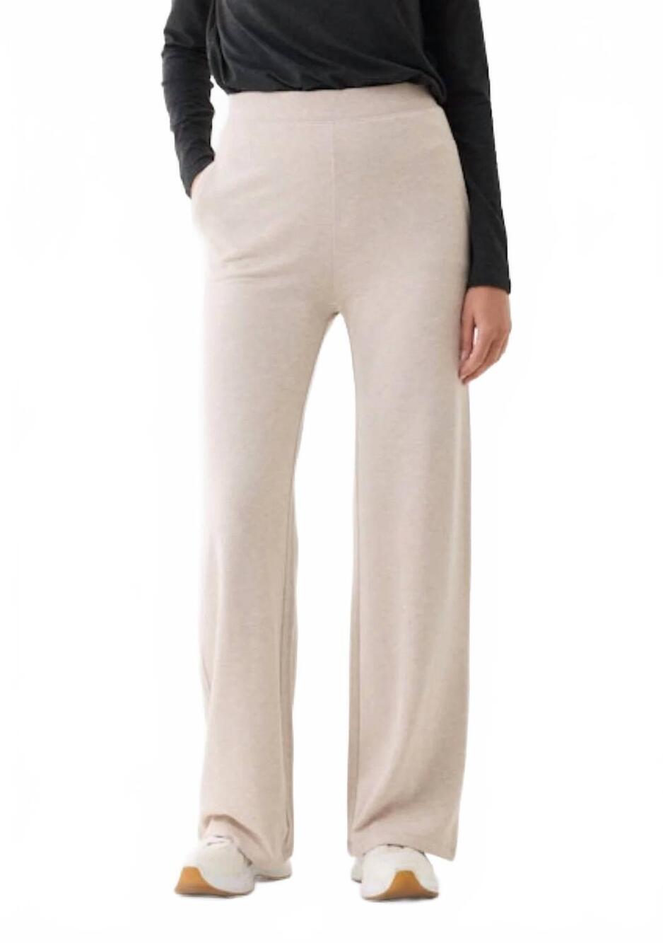NEW MAJESTIC FILATURES french terry wide leg pants in noir